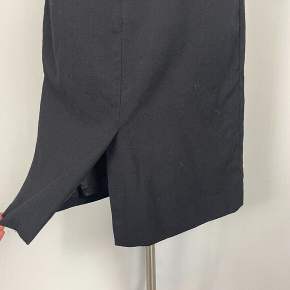 Pendleton Pencil Skirt Size 12 Petite 12P Black Solid Wool Career Office Minimal - Picture 7 of 12